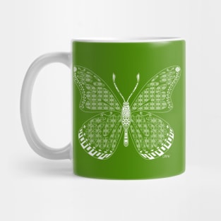 green butterfly ecopop art Mug